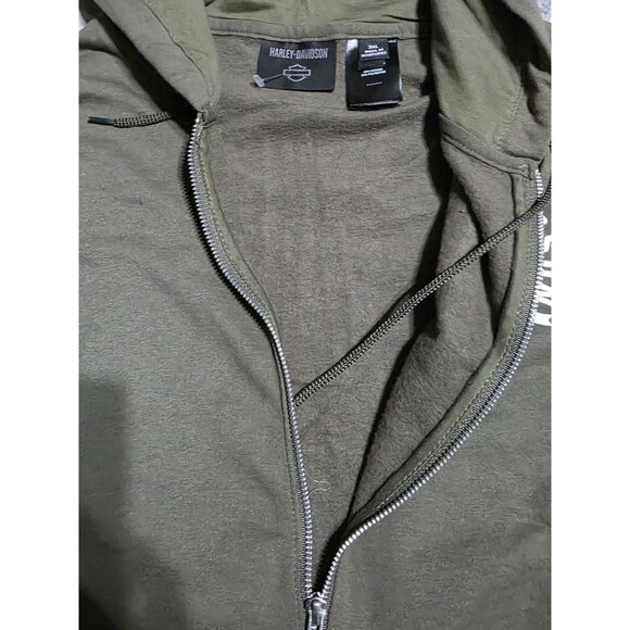 New Skull 1903 Harley-Davidson Motorcycle Men's Zip-Up Fleece Hoodie Size 3XL - Picture 4 of 8